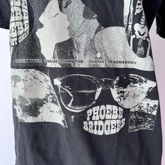 Phoebe Bridgers I Hate Our Mom graphic band tee Black Grunge - Picture 2 of 5